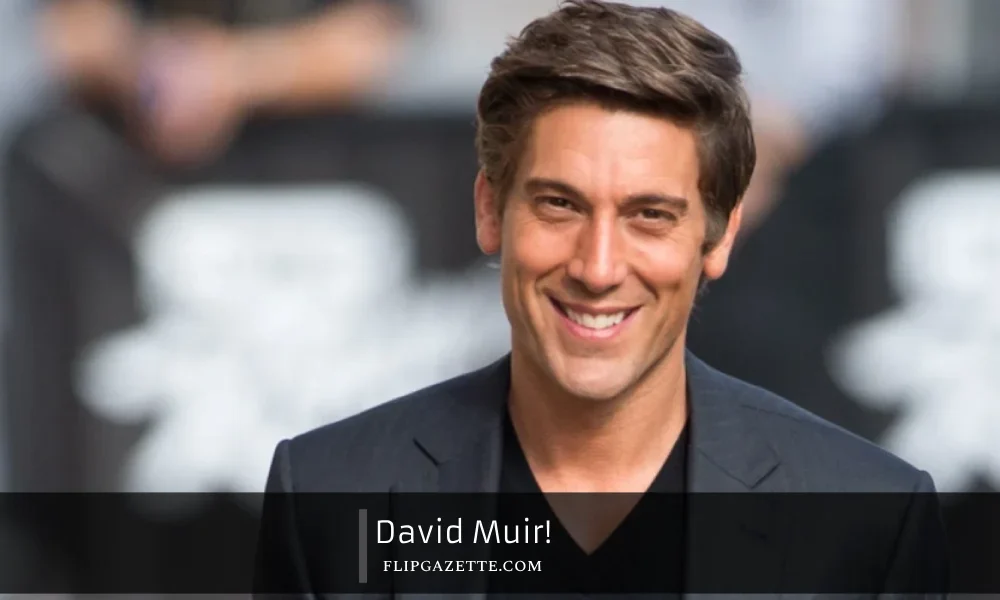 David Muir in news studio