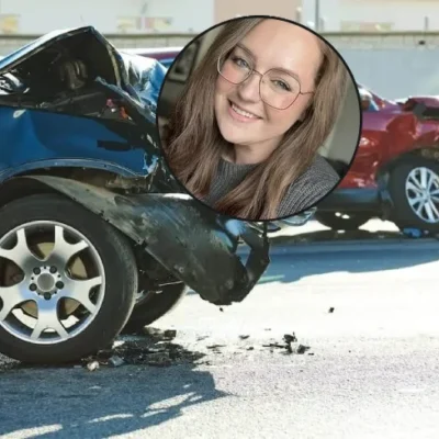 Brittany Mayou Car Accident: Portrait of a smiling woman with a beach background, remembering her vibrant life cut short by a tragic accident.