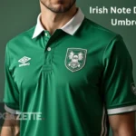 Irish Note Design Umbro sportswear featuring Celtic patterns and green hues