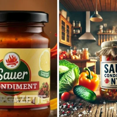 Sauer Condiment NYT: Jar of sauerkraut next to NYT crossword puzzle